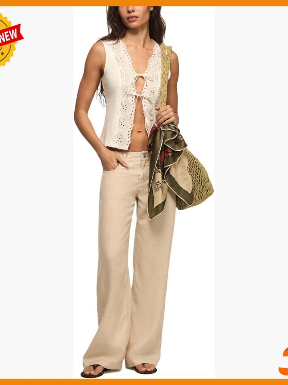 Size 27 Linen Wide Leg Pants, Mid Rise, Straight Leg, Palazzo Style